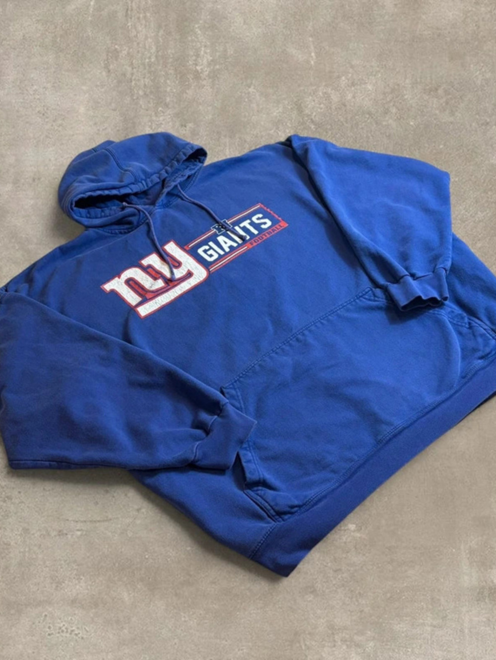 Vintage NFL Team Apparel New York Giants Graphic Hoodie Sweatshirt Mens 4X